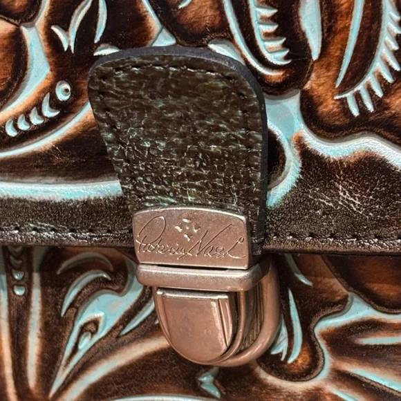 PATRICIA NASH Tooled Laurentina Crossbody Leather & Handcrafted Stitching - Picture 14 of 15